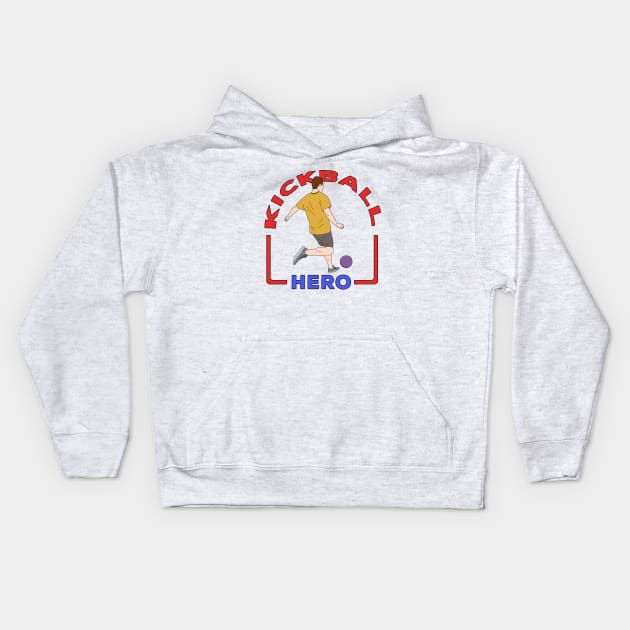 Kickball Hero Kids Hoodie by DiegoCarvalho